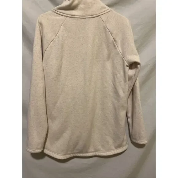 Athleta Cozy Karma Pullover Sweatshirt Oatmeal Heather Cream Women’s Medium - Picture 11 of 16